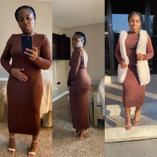 Chocolate Drop MIDI Dress