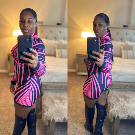 The Pink Print Romper